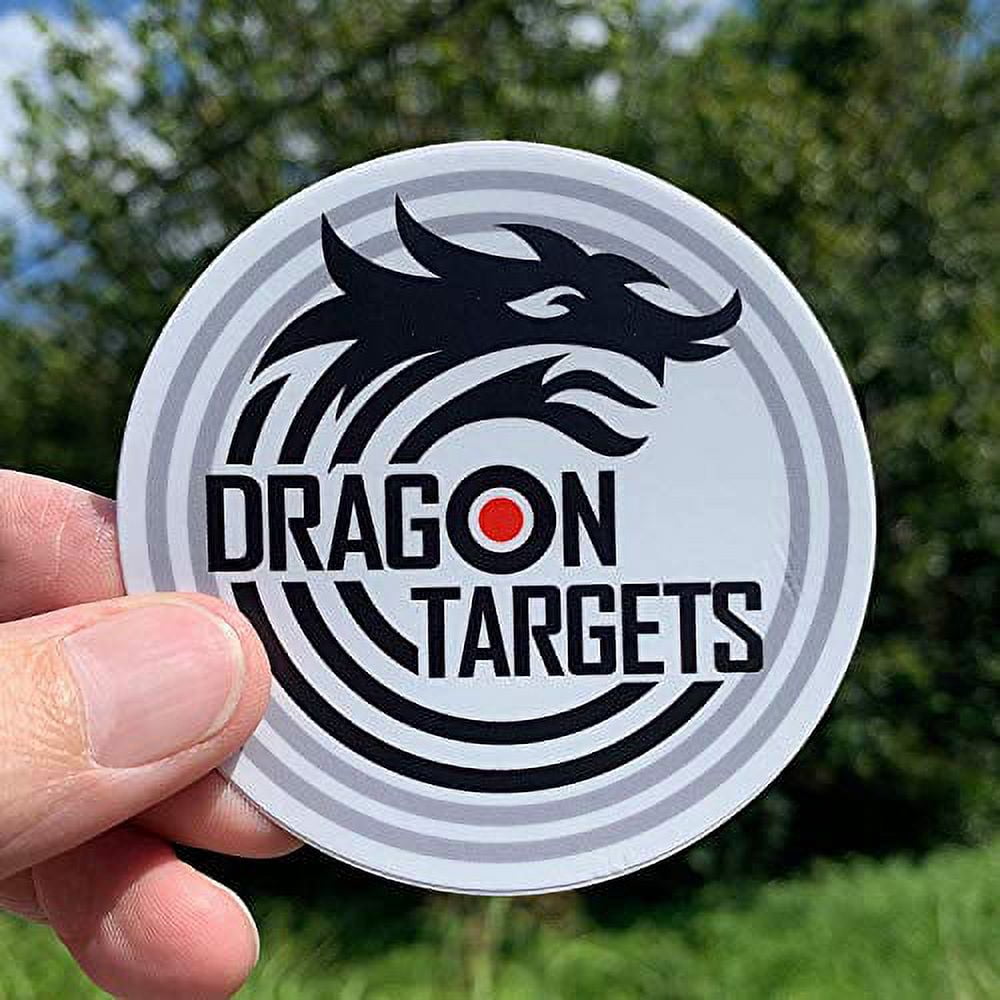 Dragon Targets AR500 Steel Targets 1/2 Inch Thick Laser Cut, Painted AR500 Gong Targets for Shooting, Steel Targets for Shooting Made in USA (8in 3 Pack)