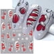 thumbnail image 2 of 5D Red Christmas Nail Stickers Glitter Embossed Snowflake Gloves Feather Bulb Bells Winter Xmas DIY Engraved Manicure Decoration, 2 of 4