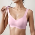 thumbnail image 2 of Gyexs Women's Comfortable Deep V Neck Sports Yoga Bra for Sleep and Active Seamless Bras for Women, Pink, Size M, 2 of 5