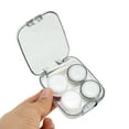 thumbnail image 4 of Unique Bargains 1 Set Contact Lens Case Rectangular Clear Lens Storage Case Gray, 4 of 5