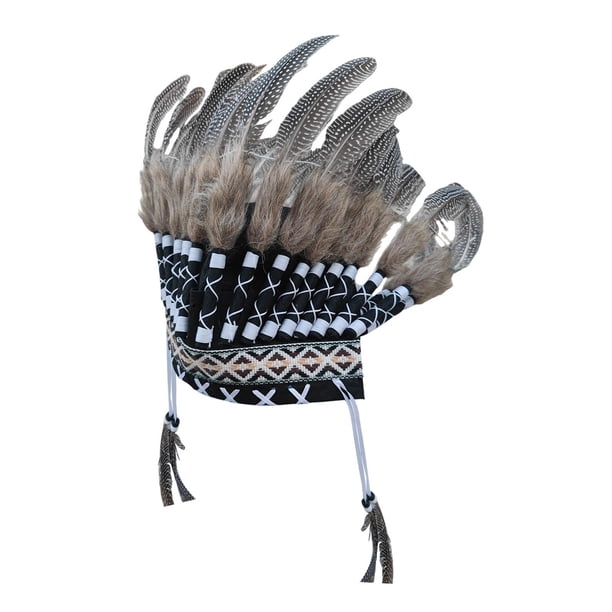 Disfraz de diadema de plumas, disfraz elegante para mascarada, fiesta, Halloween Gris
