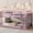 Pink, variant on Leumius Twin over Twin Floor Bunk Bed with Ladder ,Upper and Bottom Bed Platforms Crafted with Strengthened Slats for Boys Girls Grey