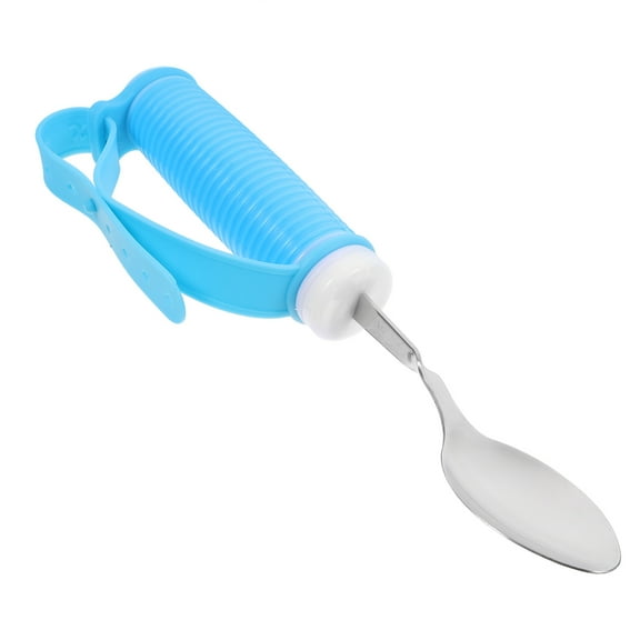 LEORX Eating Utensils for Disabled People Swivel Spoon Sky-Blue 1Pcs