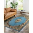 thumbnail image 3 of Rugs.com Amaya Collection Rug – 7' x 10' Light Blue Medium Rug Perfect For Bedrooms, Dining Rooms, Living Rooms, 3 of 6