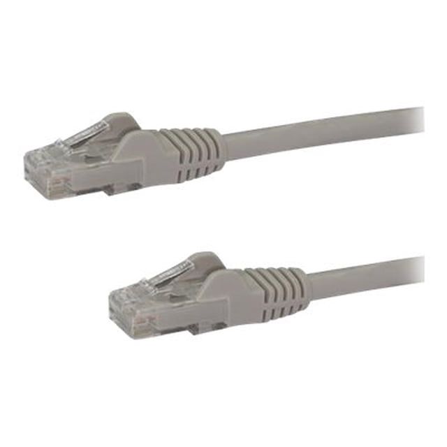 StarTech.com 125ft CAT6 Ethernet Cable, 10 Gigabit Snagless RJ45 650MHz 100W PoE Patch Cord, CAT 6 10GbE UTP Network Cable w/Strain Relief, Gray, Fluke Tested/Wiring is UL Certified/TIA - Category 6 - 24AWG (N6PATCH125GR) - Patch cable - RJ-45 (M) to RJ-45 (M) - 125 ft - UTP - CAT 6 - molded, snagless - gray