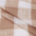 thumbnail image 5 of Haperlare Farmhouse Curtain 52"W x 84"L Linen Textured Country Style Plaid Curtain Rustic Drapes for Bedroom Window Living Room, Taupe, 2 Panels, 5 of 6