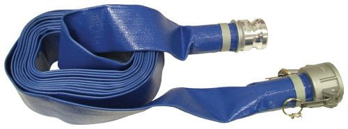 Apache 2" x 25' PVC Lay Flat Discharge Hose w/ C x E Aluminum Cam & Groove Fittings, 98138043