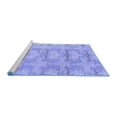 thumbnail image 2 of Ahgly Company Machine Washable Indoor Rectangle Abstract Blue Modern Area Rugs, 2' x 5', 2 of 4