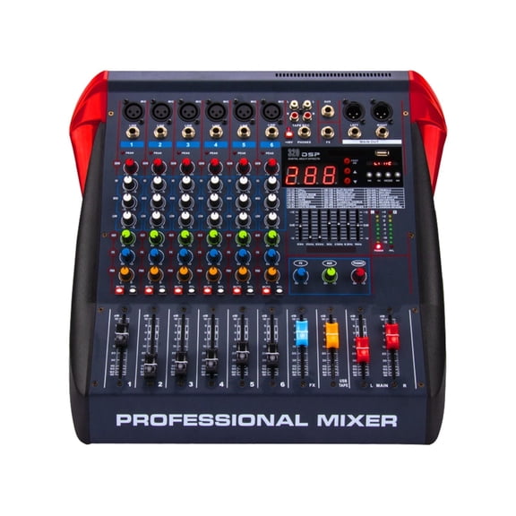 8 Channel Mixer Computer Recording Live Home KTV Band Stage Performance USB MP3 Playback Dj Sound Mixer ,Easy to Operate