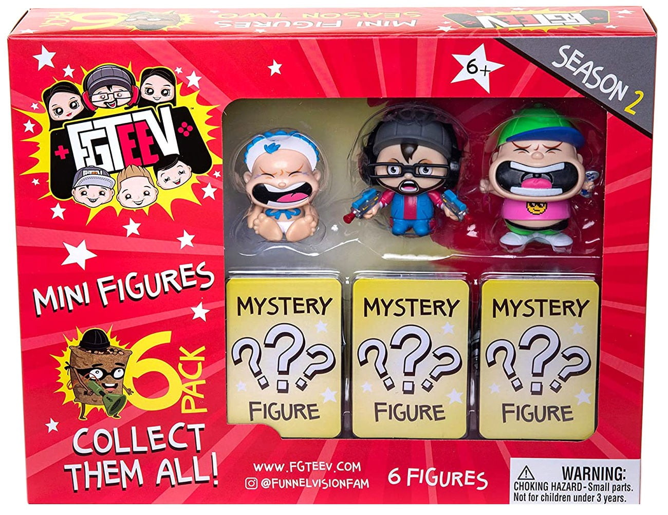 Lot of 3 Capsules FGTEEV Mystery Blind Bag Figures Season Two FREE SHIPPING NEW 