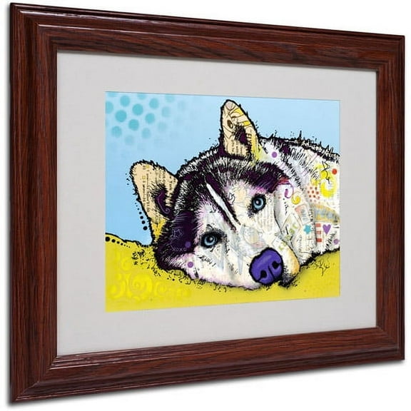 Matted art under acrylic in a wood frame