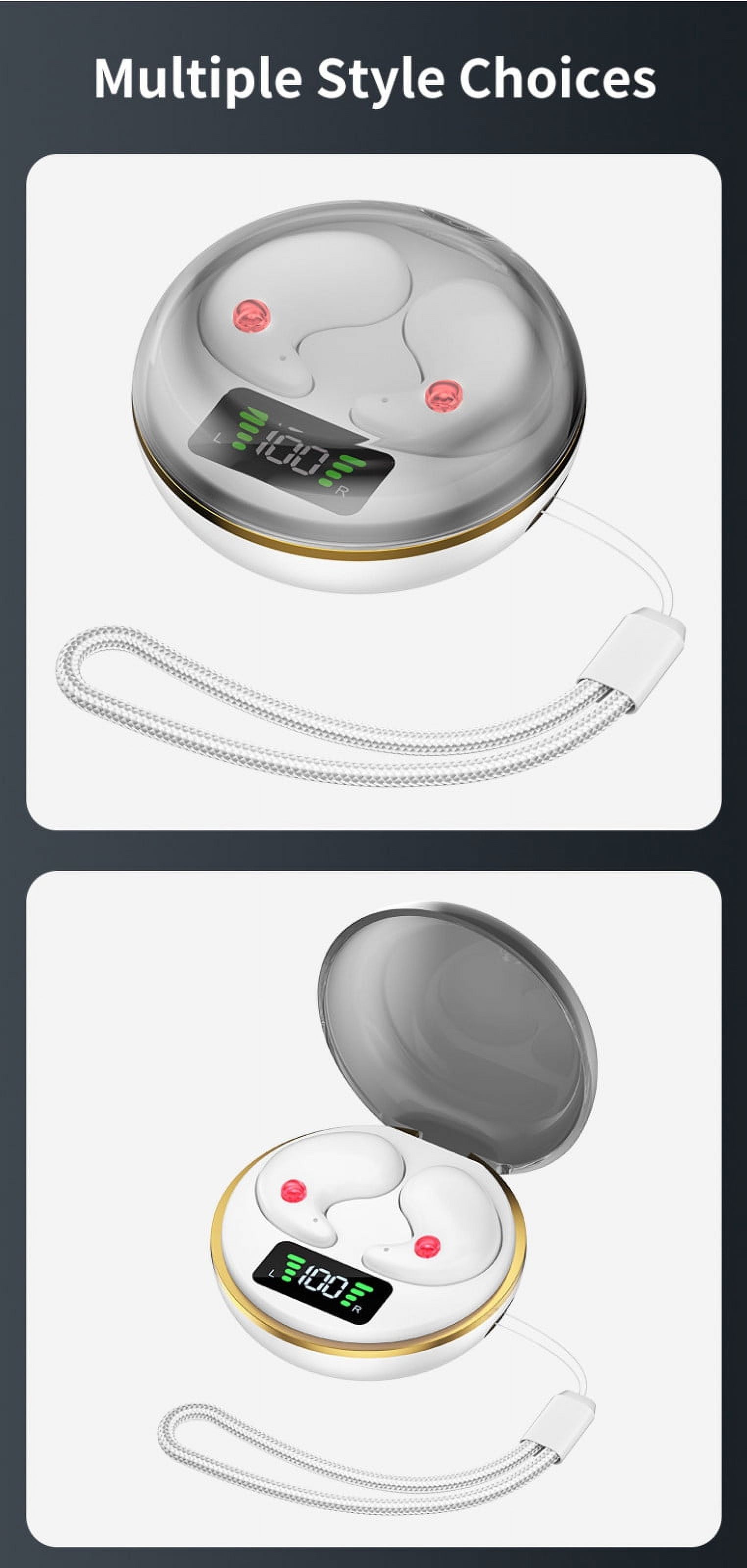 Wireless Earbuds 75hrs Bluetooth 5.3 Headphone Sport, 2024 Bluetooth Earbuds Stereo Deep Bass Over Ear Bud with Earhooks, ENC Noise Cancelling Mic, IPX7 Waterproof Earphone,Black