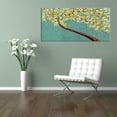 thumbnail image 2 of Design Art - Fleurs Jaune et Verte - Toile Tendue, 2 of 2