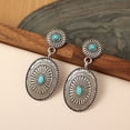 thumbnail image 4 of Nvzi Retro New Unique Design Style Dangle Drop Earrings for Women Ethnic Bohemian Vintage Jewelry （Blue）, 4 of 4