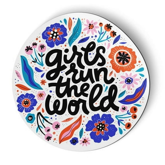 Girls Run the World - 5" Magnet for Car Locker Refrigerator