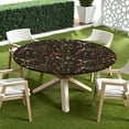 thumbnail image 5 of Witchy Forest Round Fitted Tablecloth with Elastic Edge,Water-Resistant Picnic Gothic Floral Rustic Table Cover for 36"-44" Found Tables Mushroom Flower Moon Stars Animal Table Cloth for Outdoor,Patio, 5 of 6