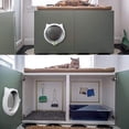 thumbnail image 5 of Petit Rabat pour Chat, Robuste Porte pour Animaux de Compagnie avec Serrure à 4 Voies, Étanche, Facile à Installer et à Utiliser, pour Chats, Chiots, Blanc, 5 of 5