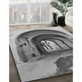 thumbnail image 3 of Ahgly Company Tapis Rond Lavable en Machine Intérieur Transitionnel Gris Nuage Gris, 3 Pieds Rond, 3 of 7