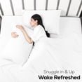 thumbnail image 2 of Utopia Bedding Twin Sheet Set - Jersey Knit Sheets 3 Piece Cotton Soft T-Shirt Stretchy Sheets Twin, White, 2 of 7