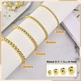 thumbnail image 5 of Duslogis 300pcs 18K Gold Filled Spacer Round Beads,Seamless Smooth Metal Round Beads,Gold Plated Solid Brass Beads for DIY Bracelet Necklace Earring Jewelry Making (3MM), 5 of 7