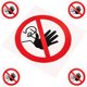 thumbnail image 1 of unbranded 5Ud Vinilos Adhesivos De Señal No Entrada Para Prevención De Accidentes En Áreas Restringidas, 1 of 6