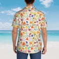 thumbnail image 4 of Pofeuu Insects In Plants Print Hawaiian Shirt for Men Sleeves Casual Button Down Summer Beach Dress Shirts T-Shirts,XX-Large, 4 of 7