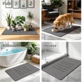 thumbnail image 5 of SYNYLIIFE Extra Large Stone Bath Mat Diatomaceous Earth Shower Mat Non-Slip Super Absorbent Diatomite Stone Bath Mats for Bathroom Floor Quick Drying Natural Easy to Clean (19" x 31", Dark Grey), 5 of 7