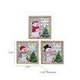 thumbnail image 3 of Led Wooden Plaque Décor (Snowman) (Asstd) - Set of 3, 3 of 3
