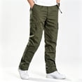 thumbnail image 2 of Men Outdoor Stretch Cargo Pants Tapered Breathable Durable Hiking Multi Pocket Pants S-XXL, 2 of 9