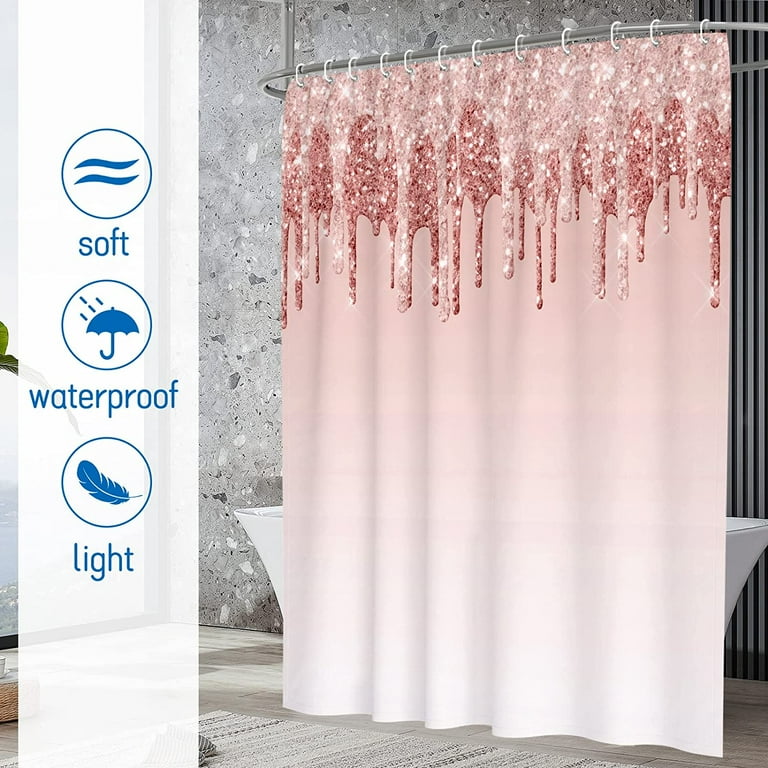 Pink and 2024 gold curtain fabric