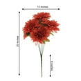 thumbnail image 3 of Efavormart Pack of 2 | 20" Dusty Rose Dahlia Flower Bushes, Artificial Wedding Bouquets, 3 of 11