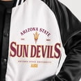 thumbnail image 4 of Women's Gameday Couture Black Arizona State Sun Devils Oversized Inner Drive Varsity Rhinestone Full-Snap Bomber Jacket, 4 of 5