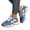 Blue, variant on Womens Thick Sole Sneakers Fashion Suede Lace-Up Arch Support Breathable Tennis Shoes Casual Classic Vintage Gym Athletic Shoes for All Seasons