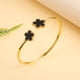 thumbnail image 3 of Classic luxury hot sale five-leaf flower stainless steel open bangle Lucky grass bangle Girl Girl anniversary wedding jewelry Cl, 3 of 5