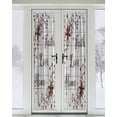 thumbnail image 2 of Grey Wooden Grain Blackout Curtains, French Door Curtains for Door Window, Brown Country Texas Star Branches Privacy Drapery for Patio/Sidelight Doors, 1 Panel with Tieback, 25 x 72 Inches, 2 of 6