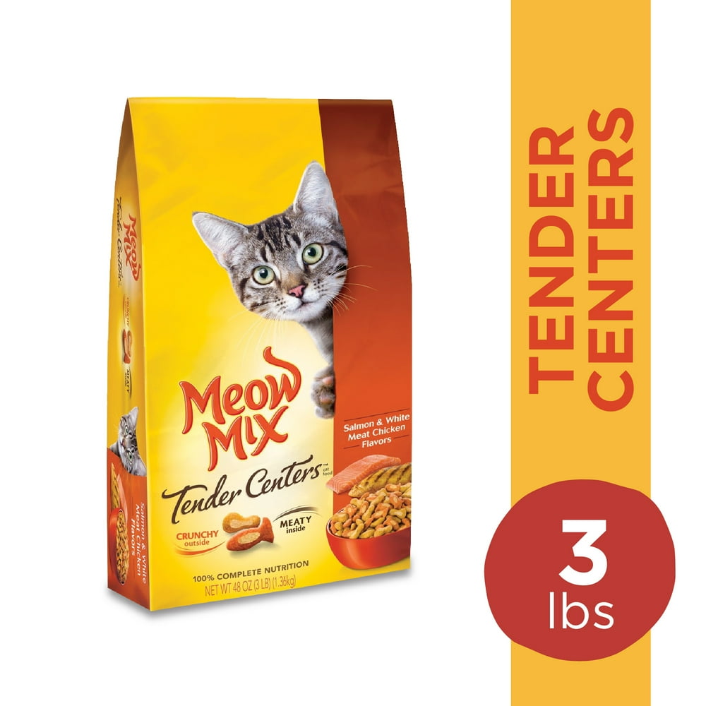 Meow Mix Tender Centers Salmon & White Meat Chicken Flavors Dry Cat