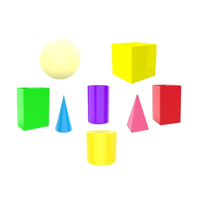 Sólidos geométricos, figuras 3D, juguete educativo para preescolares, material didáctico de matemáticas para niños, juego de bloques de cilindros para