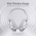 thumbnail image 4 of Y08 Over-Ear Headphones Bluetooth 5.4 Active Noise Cancelling Hi-Res Audio 50H Playtime White, 4 of 6