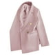thumbnail image 2 of Blazer de mujer, moda informal, color liso, bolsillo, cuello vuelto, blusa de manga larga, blazer, blusa de dacrón para mujer, 2 of 3