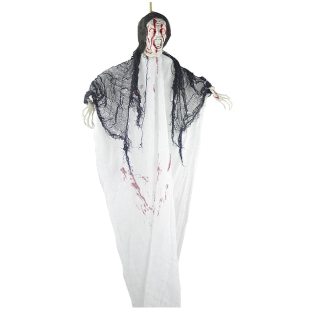 Accesorios del festival de Halloween de la tela del control de voz del juguete del fantasma de la ejecución de Halloween Colcomx Fantasma colgante de la voz de Halloween