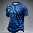thumbnail image 2 of 2026 Soccer Cup Raglan Short Sleeve T-Shirt for Men, Crew Neck Jersey - Scottish Blue Lion & Tartan Graphic Print Athletic Top for Daily Wear & Party Blue XXXXL, 2 of 5