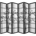 thumbnail image 2 of Oriental Furniture 72'' x 84'' Bamboo Tree Double Cross Shoji 6 Panel Room Divider, 2 of 4