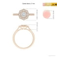 thumbnail image 4 of ANGARA Natural Pressure-Set Diamond Floral Engagement Ring in 14K Rose Gold for Women (Size-2.7mm| Color-G| Clarity-VS2) | April Birthstone, Anniversary, Jewelry Gift for Women | Natural Diamond Ring, 4 of 9