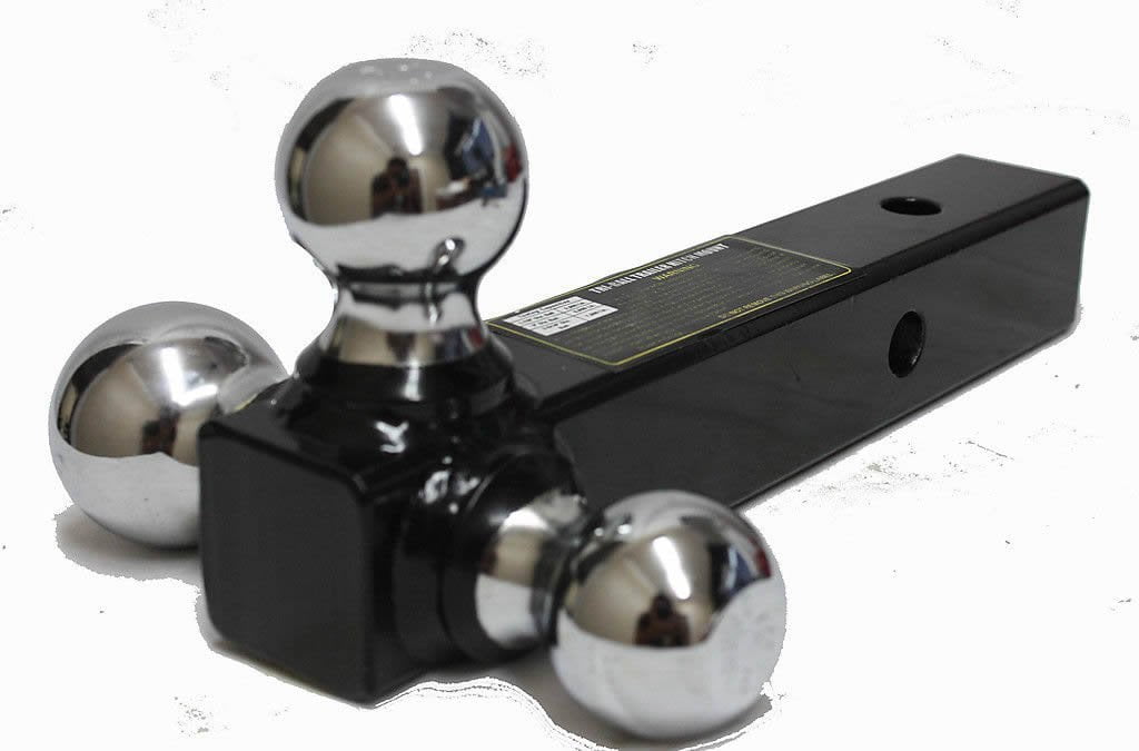 Solid Shank 3 In 1 Tri Triple Ball Trailer Hitch Ball Mount Reciever