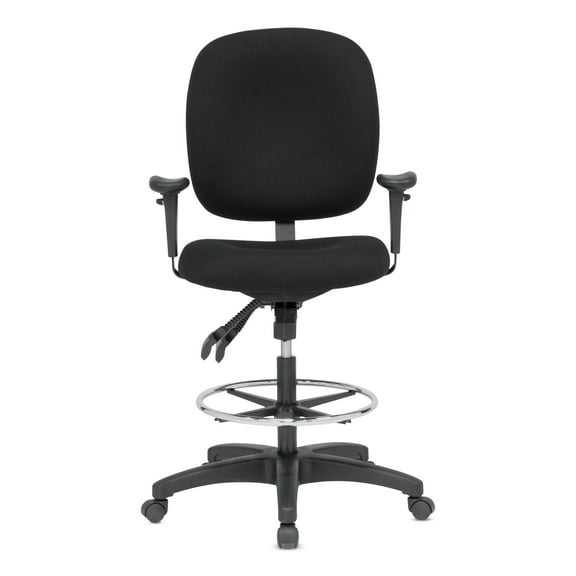 Studio Designs Winslow Professional Swivel Drafting Chair - Height, Tilt, and Arm Adjustable - Black