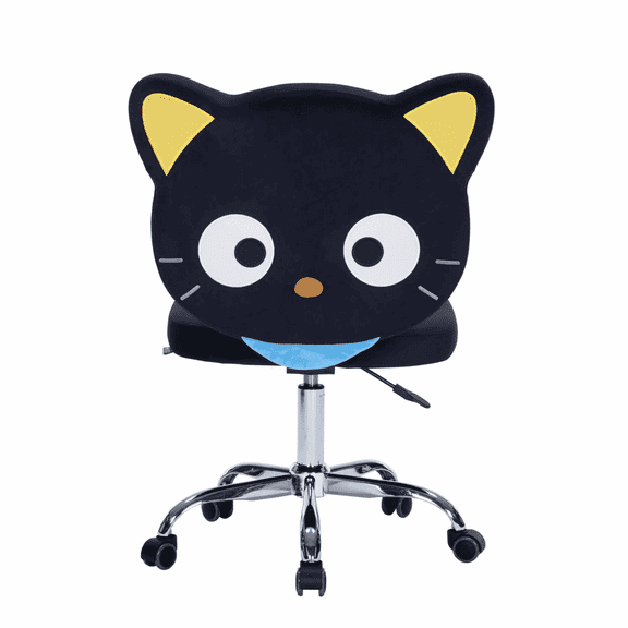 Impressions Vanity Chococat 360 Degree Swivel Vanity Chair with Adjustable Seat and 5 Rolling Wheels