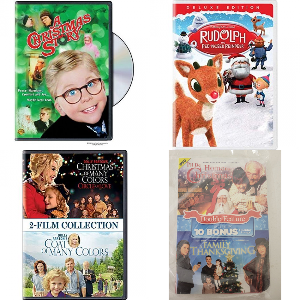 Christmas Holiday Movies DVD 4 Pack Assorted Bundle: A Christmas
