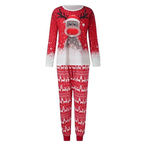 Conjunto de pijamas a juego de Navidad para mujer con estampado de mamá y pantalones Fridja nalpqowj26383