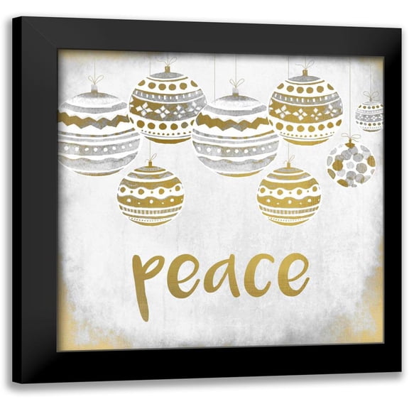 Allen, Kimberly 12x12 Black Modern Framed Museum Art Print Titled - Peace Christmas