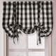 thumbnail image 4 of Cortinas de nivel de cuadros de cuadros cenefas de cuadros de minimalistas nórdicos para cocina cenefas de cuadros de cuadros de granja Negro 116x160cm BLESIY atar cortinas, 4 of 7